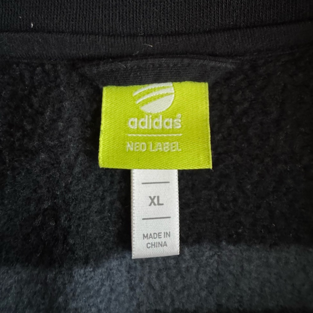 Adidas Men's Black and Gray Striped Sweatshirt, Size XL - Picture 4 of 12